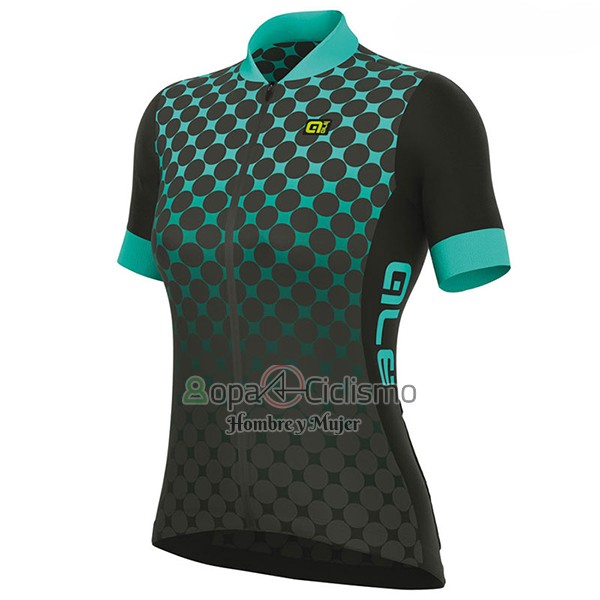 Ale Excel Bolas Ropa Ciclismo Culotte Corto 2017 Mujer Mangas Cortas Negro y Azul