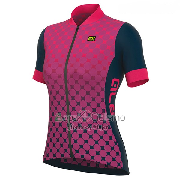 Ale Excel Bolas Ropa Ciclismo Culotte Corto 2017 Mujer Mangas Cortas Negro y Rosa