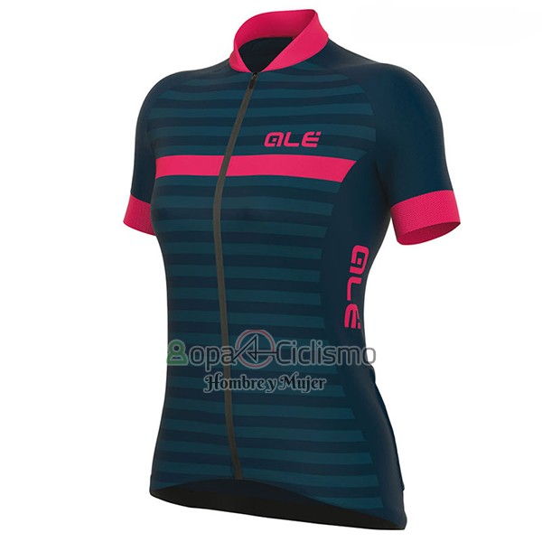 Ale Excel Riviera Ropa Ciclismo Culotte Corto 2017 Mujer Mangas Cortas Azul y Rosa