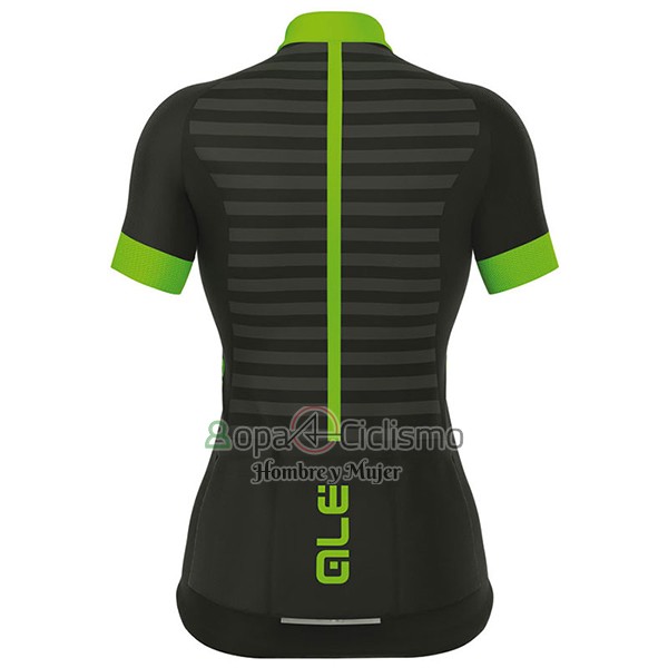 Ale Excel Riviera Ropa Ciclismo Culotte Corto 2017 Mujer Mangas Cortas Negro y Verde