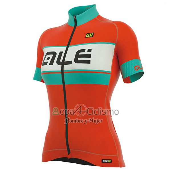 Ale Graphics Prr Bermuda Ropa Ciclismo Culotte Corto 2017 Mujer Mangas Cortas Azul Claro y Naranja