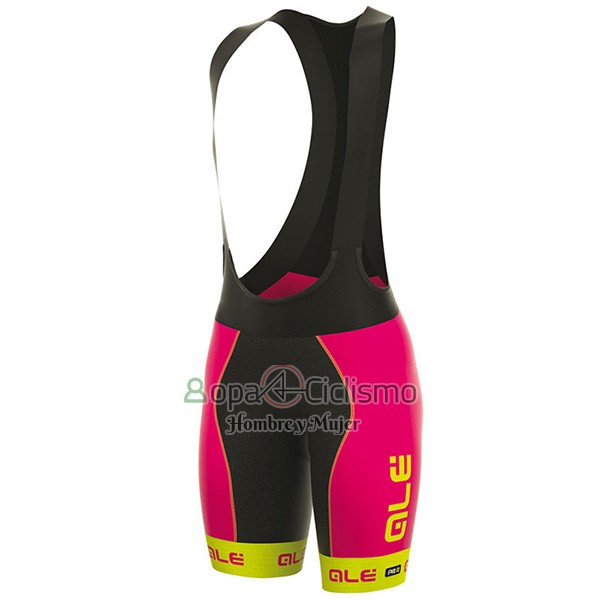 Ale Graphics Prr Bermuda Ropa Ciclismo Culotte Corto 2017 Mujer Mangas Cortas Rosa y AMarillo
