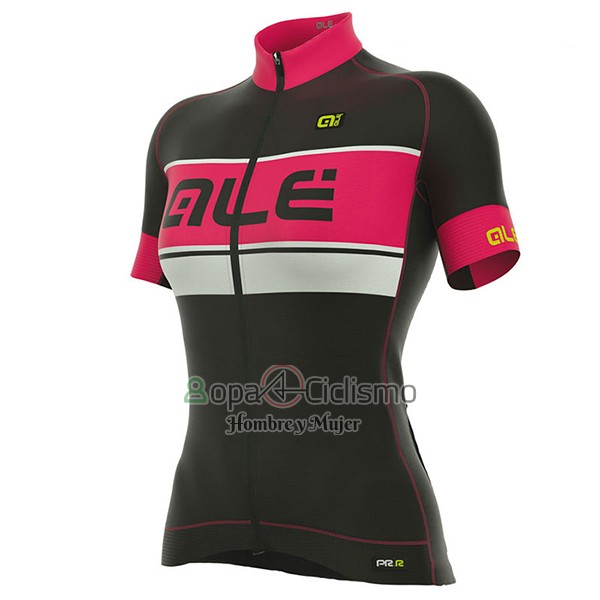 Ale Graphics Prr Bermuda Ropa Ciclismo Culotte Corto 2017 Mujer Mangas Cortas Rosa y Negro