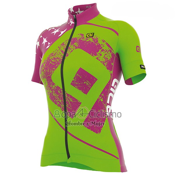 Ale Graphics Prr Star Ropa Ciclismo Culotte Corto 2017 Mujer Mangas Cortas Verde