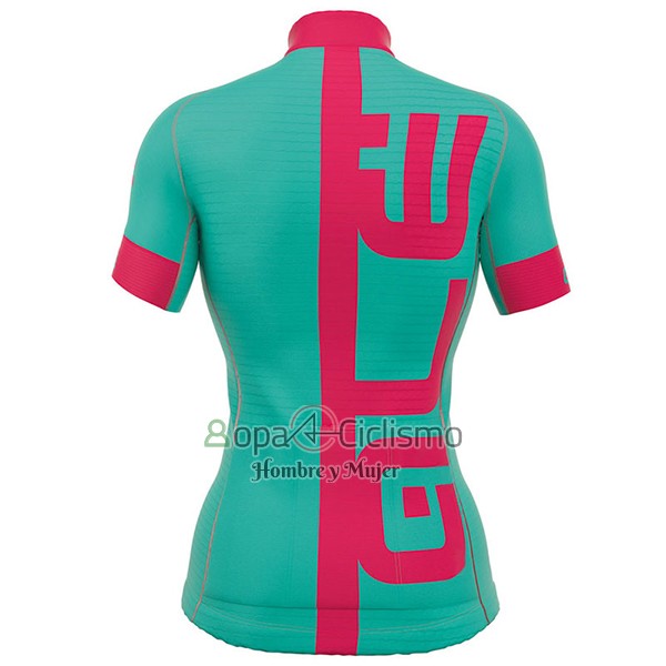 Ale Prr Arcobaleno Ropa Ciclismo Culotte Corto 2017 Mujer Mangas Cortas Azul Claro y Rosa
