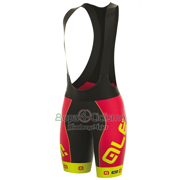 Ale Prr Arcobaleno Ropa Ciclismo Culotte Corto 2017 Mujer Mangas Cortas Rojo y AMarillo