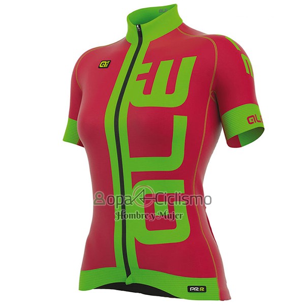 Ale Prr Arcobaleno Ropa Ciclismo Culotte Corto 2017 Mujer Mangas Cortas Rosa y Verde