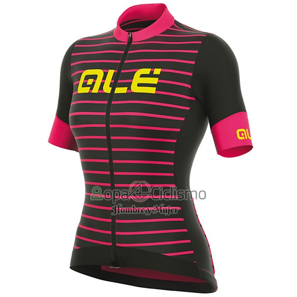 Ale R-ev1 Marina Ropa Ciclismo Culotte Corto 2017 Mujer Mangas Cortas Rojo y Negro