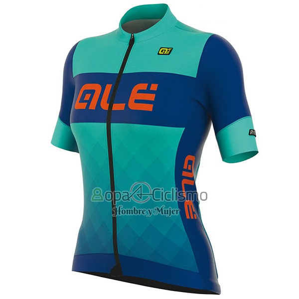 Ale R-ev1 Master Ropa Ciclismo Culotte Corto 2017 Mujer Mangas Cortas Azul Claro