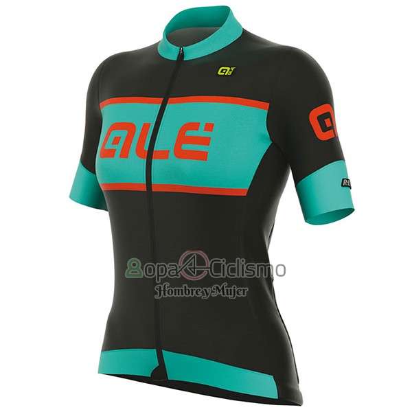 Ale R-ev1 Master Ropa Ciclismo Culotte Corto 2017 Mujer Mangas Cortas Negro y Azul Claro