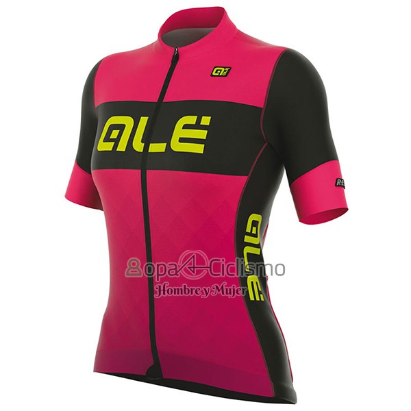 Ale R-ev1 Rumbls Ropa Ciclismo Culotte Corto 2017 Mujer Mangas Cortas Rosa