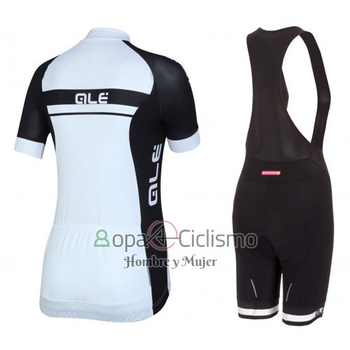 Ale Ropa Ciclismo Culotte Corto 2016 Mujer Mangas Cortas Negro y Blanco