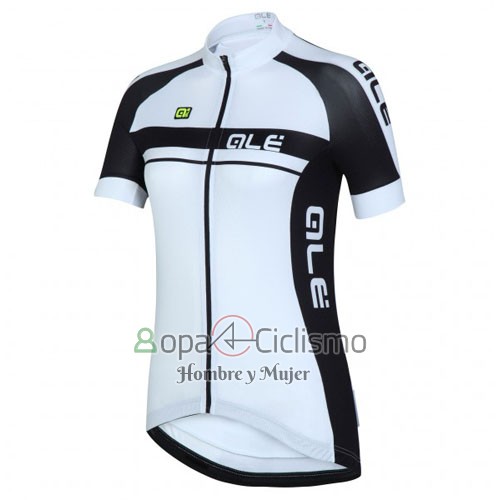 Ale Ropa Ciclismo Culotte Corto 2016 Mujer Mangas Cortas Negro y Blanco