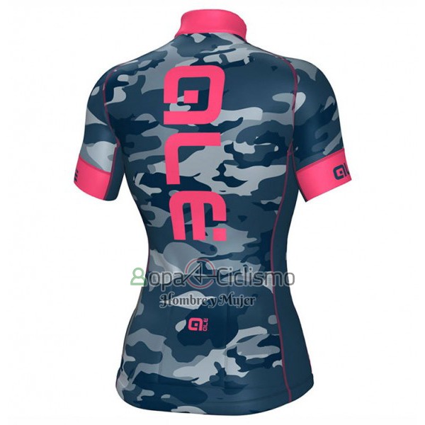 Ale Ropa Ciclismo Culotte Corto 2017 Mujer Mangas Cortas Camuflaje Azul