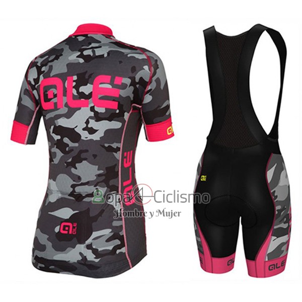 Ale Ropa Ciclismo Culotte Corto 2017 Mujer Mangas Cortas Camuflaje Rosa
