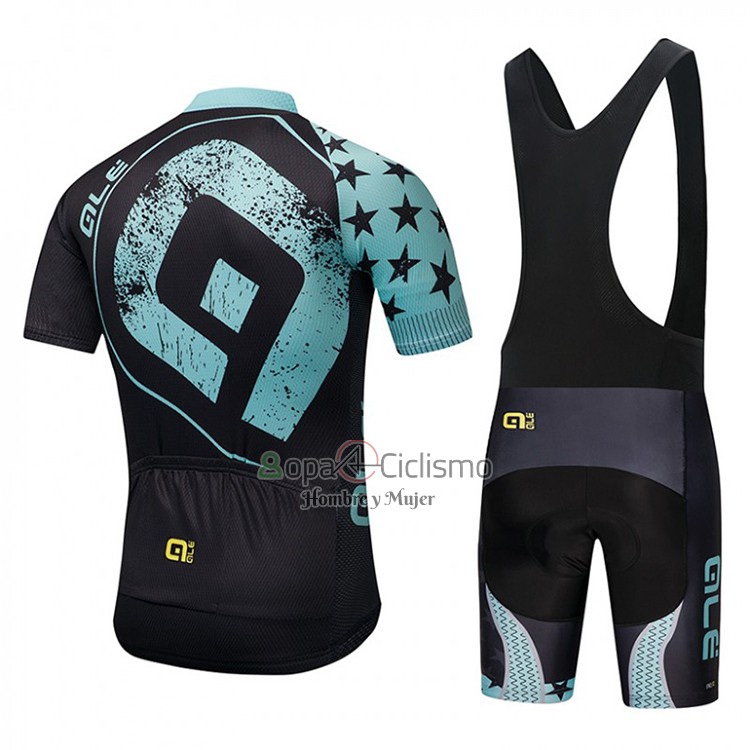 Ale Ropa Ciclismo Culotte Corto 2018 Mujer Mangas Cortas Negro y Azul