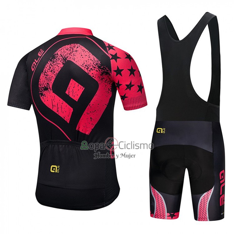 Ale Ropa Ciclismo Culotte Corto 2018 Mujer Mangas Cortas Negro y Rosa