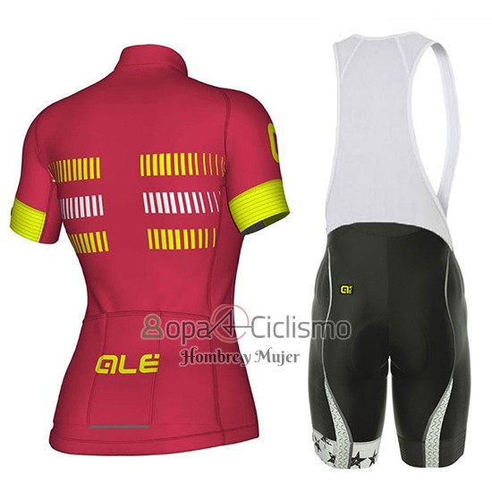 Ale Ropa Ciclismo Culotte Corto 2018 Mujer Mangas Cortas Rojo