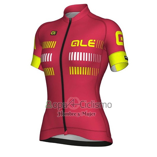Ale Ropa Ciclismo Culotte Corto 2018 Mujer Mangas Cortas Rojo