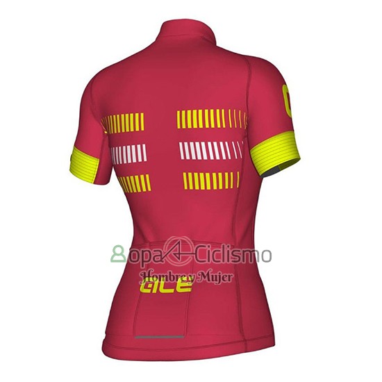 Ale Ropa Ciclismo Culotte Corto 2018 Mujer Mangas Cortas Rojo