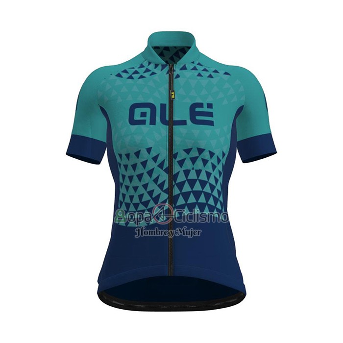 Ale Ropa Ciclismo Culotte Corto 2021 Mujer Mangas Cortas APagado Azul Verde