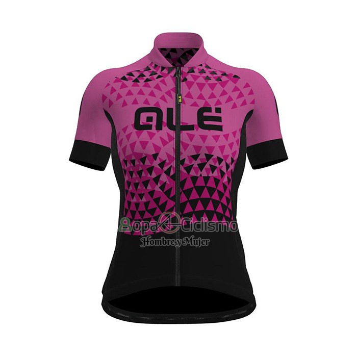 Ale Ropa Ciclismo Culotte Corto 2021 Mujer Mangas Cortas APagado Fucsia