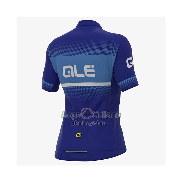 Ale Ropa Ciclismo Culotte Corto 2021 Mujer Mangas Cortas Azul