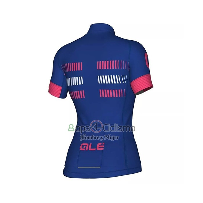 Ale Ropa Ciclismo Culotte Corto 2021 Mujer Mangas Cortas Azul Fucsia