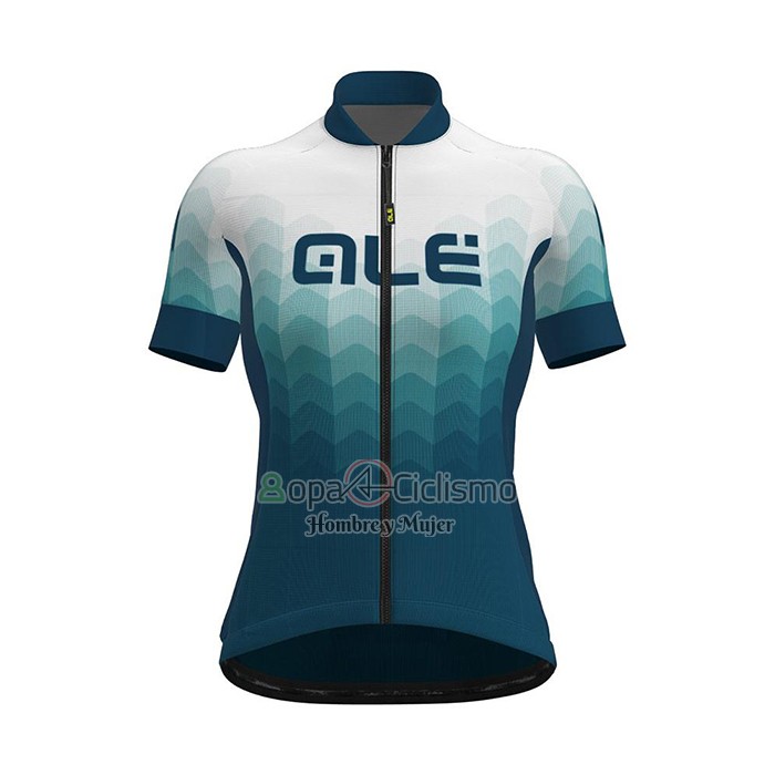 Ale Ropa Ciclismo Culotte Corto 2021 Mujer Mangas Cortas Blanco Verde