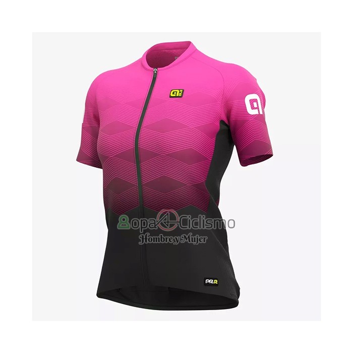 Ale Ropa Ciclismo Culotte Corto 2021 Mujer Mangas Cortas Fucsia