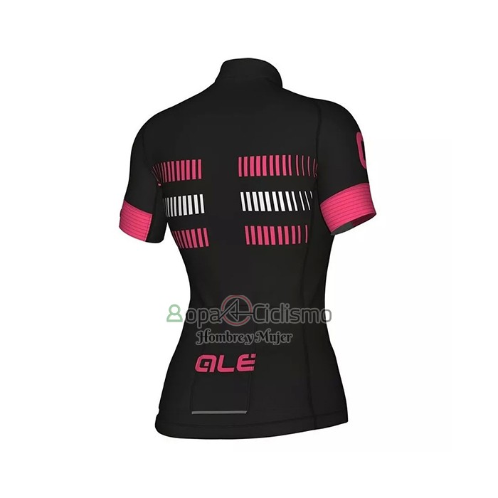 Ale Ropa Ciclismo Culotte Corto 2021 Mujer Mangas Cortas Negro Fucsia
