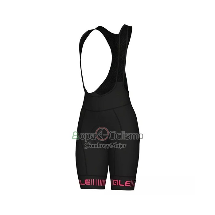 Ale Ropa Ciclismo Culotte Corto 2021 Mujer Mangas Cortas Negro Fucsia