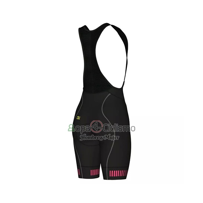 Ale Ropa Ciclismo Culotte Corto 2021 Mujer Mangas Cortas Negro Fucsia