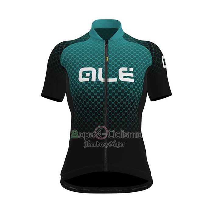 Ale Ropa Ciclismo Culotte Corto 2021 Mujer Mangas Cortas Verde