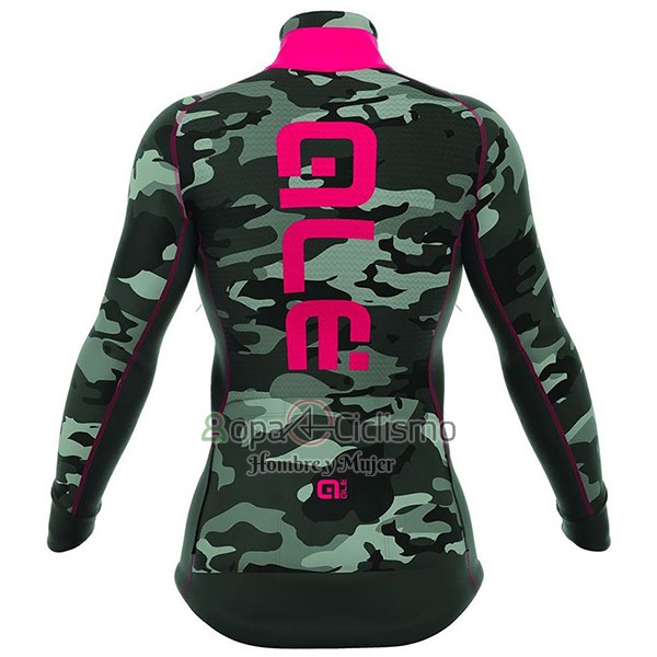 Ale Ropa Ciclismo Culotte Largo 2017 Mujer Mangas Largas Camo Negro