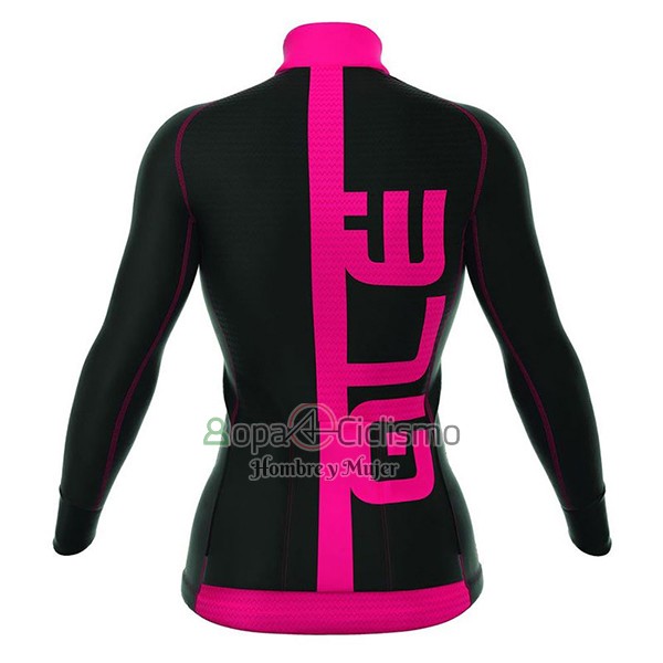 Ale Ropa Ciclismo Culotte Largo 2017 Mujer Mangas Largas Rosa y Negro