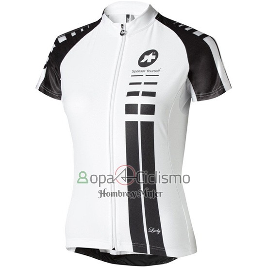 Assos Ropa Ciclismo Culotte Corto 2016 Mujer Mangas Cortas Blanco y Negro