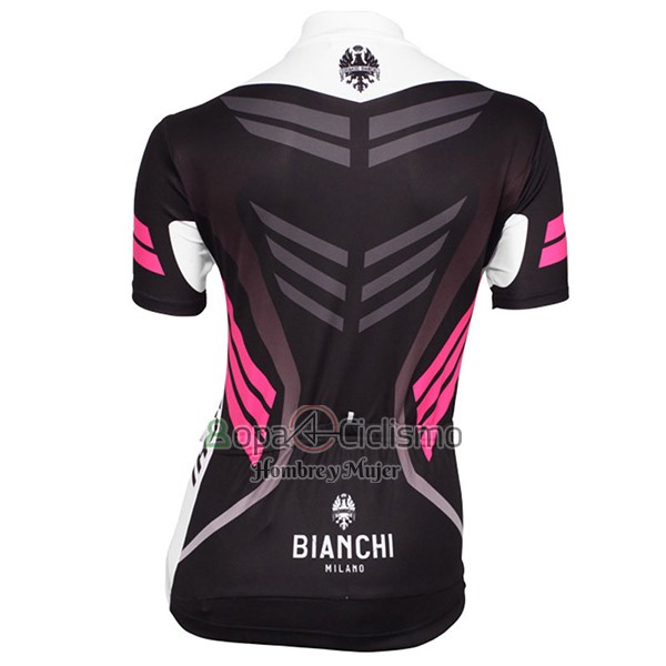Bianchi Ropa Ciclismo Culotte Corto 2017 Mujer Mangas Cortas Negro