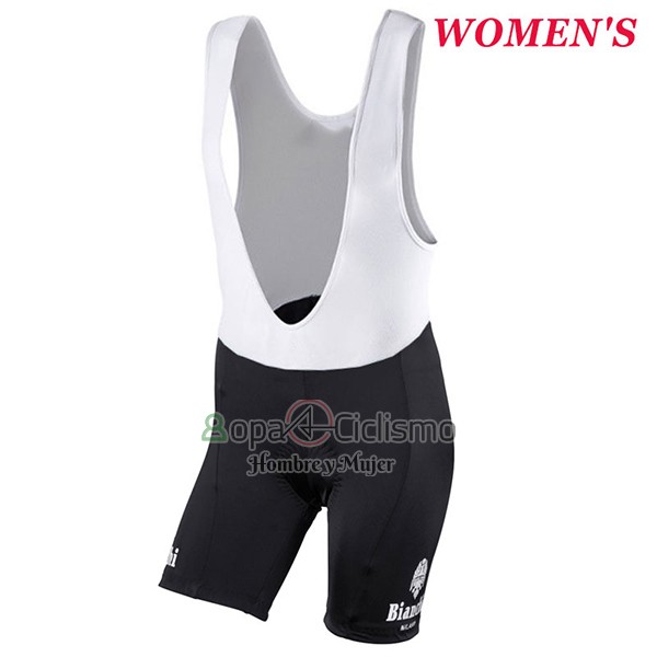 Bianchi Ropa Ciclismo Culotte Corto 2017 Mujer Mangas Cortas Negro