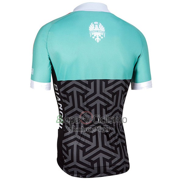 Bianchi Ropa Ciclismo Culotte Corto 2017 Mujer Mangas Cortas Negro y Verde