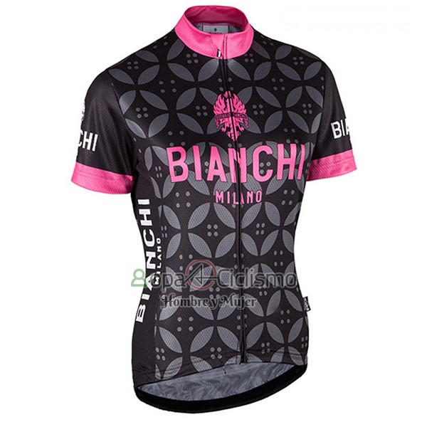 Bianchi Ropa Ciclismo Culotte Corto 2017 Mujer Mangas Cortas Rosa