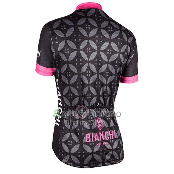 Bianchi Ropa Ciclismo Culotte Corto 2017 Mujer Mangas Cortas Rosa