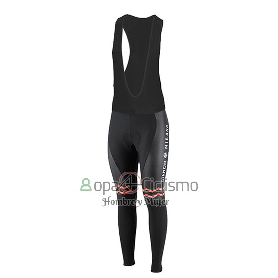 Bianchi Ropa Ciclismo Culotte Largo 2016 Mujer Mangas Largas Negro y Naranja