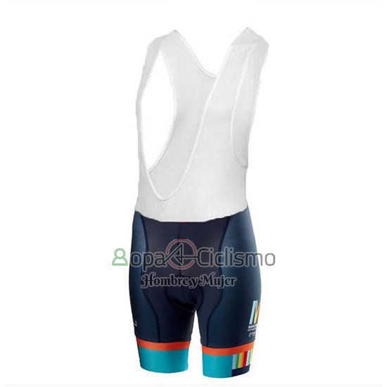 Castelli Maratona Dles Dolomites-Enel Ropa Ciclismo Culotte Corto 2018 Mujer Mangas Cortas Azul Naranja