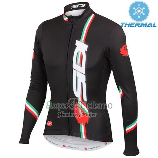 Castelli Ropa Ciclismo Culotte Largo 2016 Mujer Mangas Largas Profundo Negro