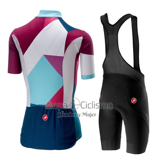 Castelli Ventata Ropa Ciclismo Culotte Corto 2019 Mujer Mangas Cortas Rojo Verde