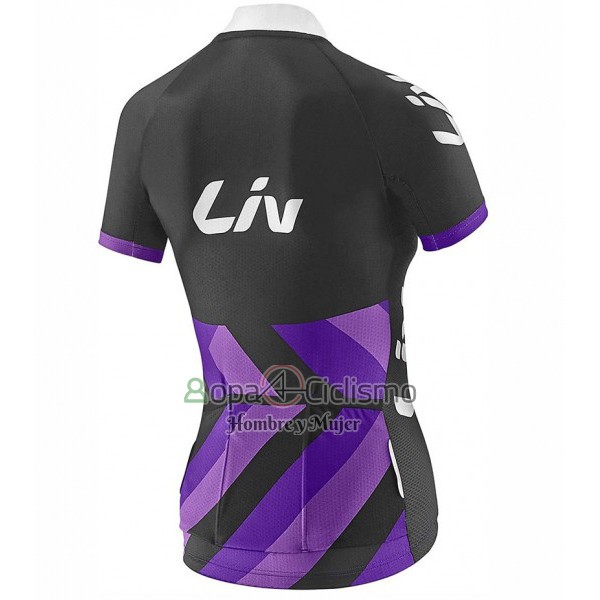 Liv Race Day Ropa Ciclismo Culotte Corto 2017 Mujer Mangas Cortas Negro y Violeta