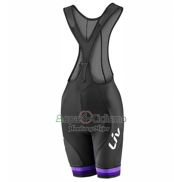 Liv Race Day Ropa Ciclismo Culotte Corto 2017 Mujer Mangas Cortas Negro y Violeta