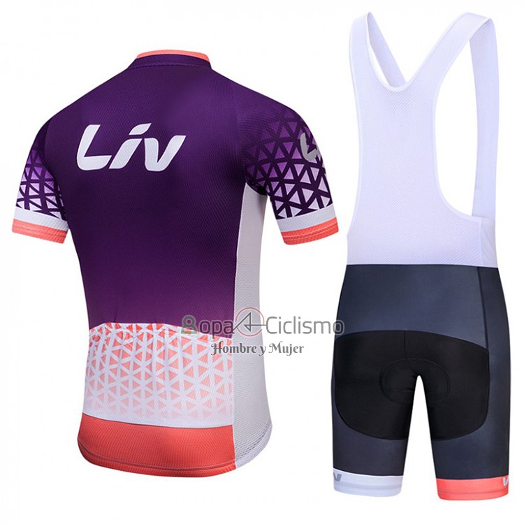 Liv Ropa Ciclismo Culotte Corto 2018 Mujer Mangas Cortas Profundo Violeta