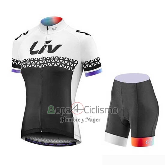 Liv Ropa Ciclismo Culotte Corto 2019 Mujer Mangas Cortas Negro Blanco